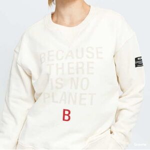 Ecoalf Women’s Llanesalf Because  Sweatshirt L Off White Sustainable Cotton
